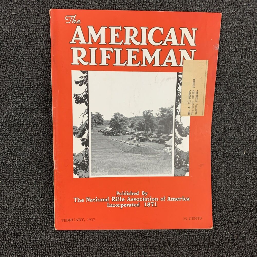 Vintage The American Rifleman Magazine February 1937 Sporting Hunting Firearms - Picture 1 of 8